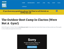 Tablet Screenshot of clactonbootcamps.co.uk
